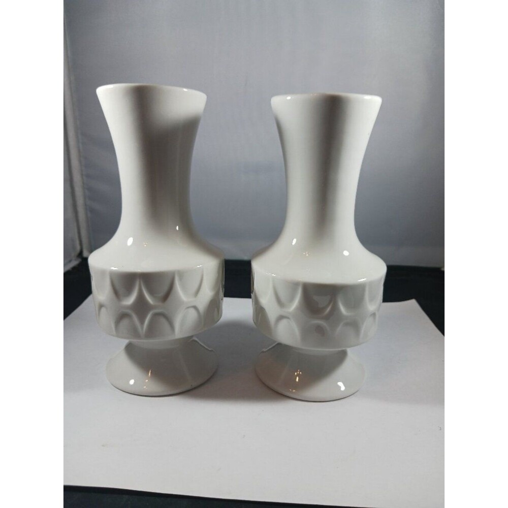 MID CENTURY MODERN Retro Vintage Small Vases (Pair-2pcs)
